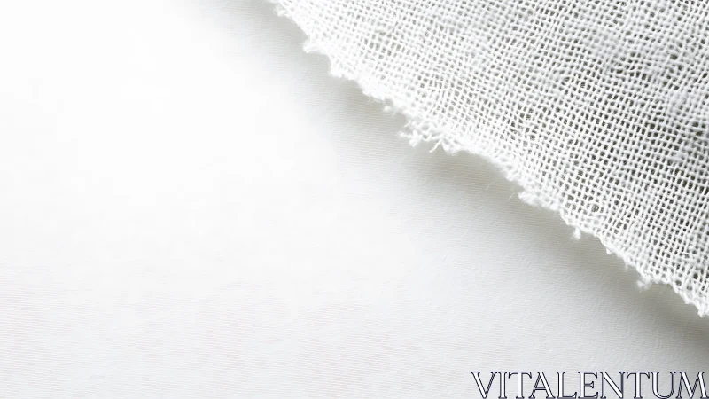 Whispering linen edge drifting across a white hush field.