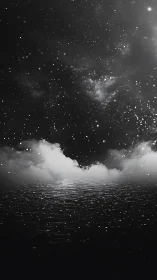 Starlit ocean quietly teaches the night to breathe slower