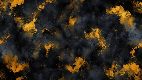Gold-slag nebula texture reveals turbulent abstract depth
