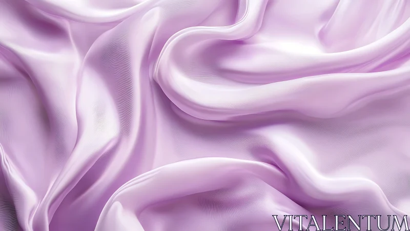Flowing Purple Silk Waves Abstract Digital Render.