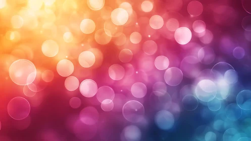 Vibrant bokeh light background with colorful gradient effects.