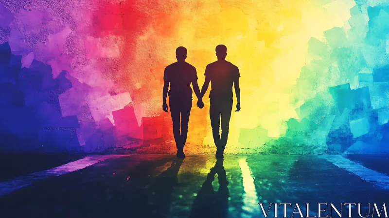 Two Souls Walk Through Rainbow Light