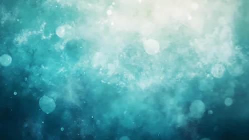 Dreamy Aqua Blue Abstract Watercolor Texture Background.