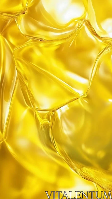 Golden liquid abstract surface with soft reflective folds.