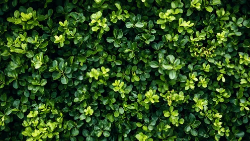 Lush green hedge inviting a moment of calm and pause.