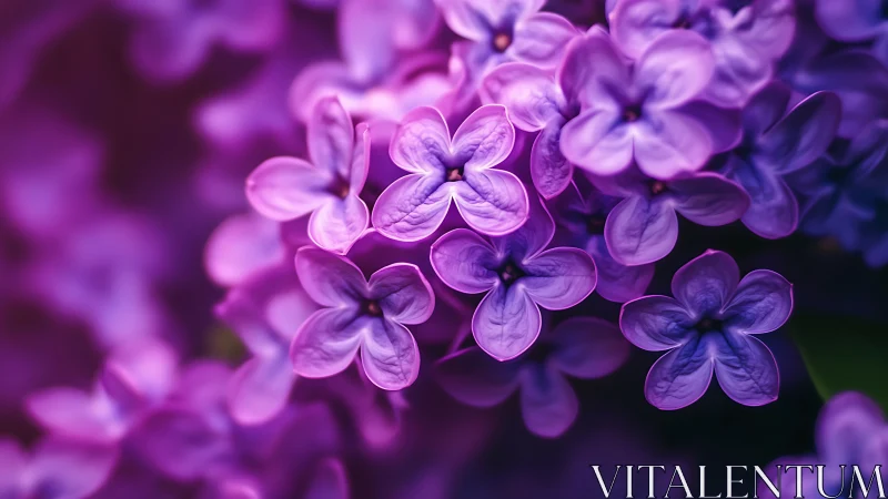 Delicate Lilac Blooms in Purple Twilight.