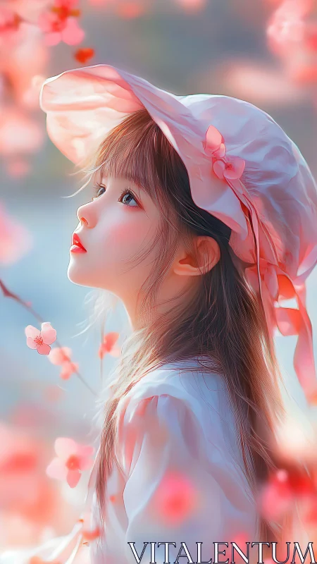 Soft-lit anime portrait studies spring light and bokeh depth