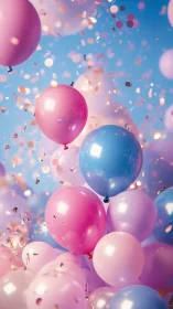 Confetti Dreams Take Flight in Neon Bubble Paradise.