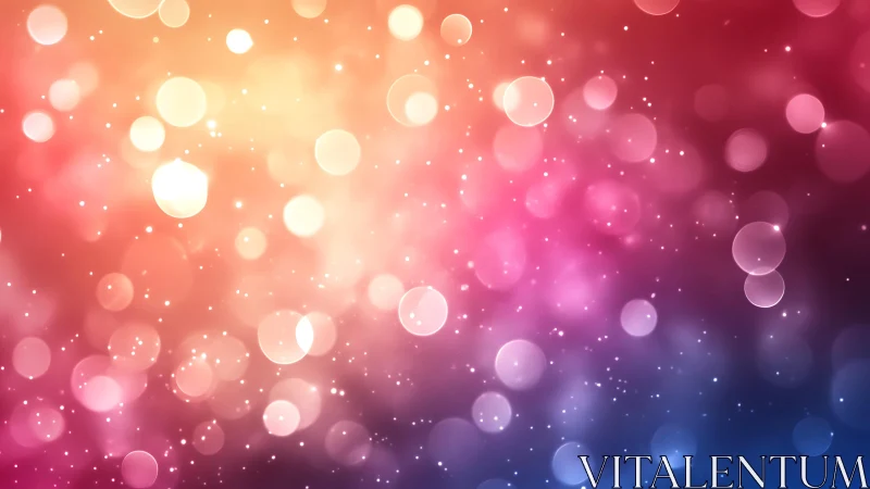 Vibrant Bokeh Light Background in Warm Gradient Colors.