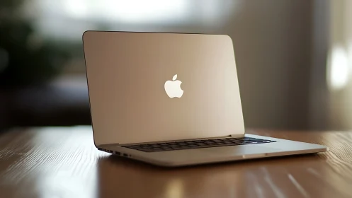 Aluminum laptop in shallow depth-of-field optical study.