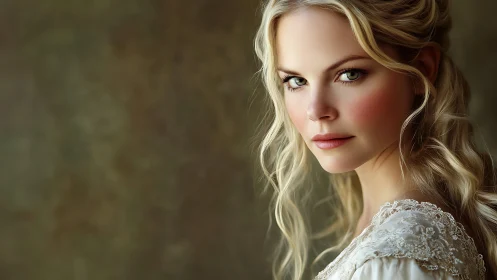 Velvet gaze of a modern maiden in sun-soft portrait stillness.