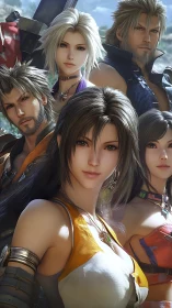 Sunlit fantasy heroes gathered for a hopeful new quest.