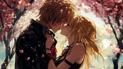 Cherry blossom kiss catching a quiet, golden spring moment.