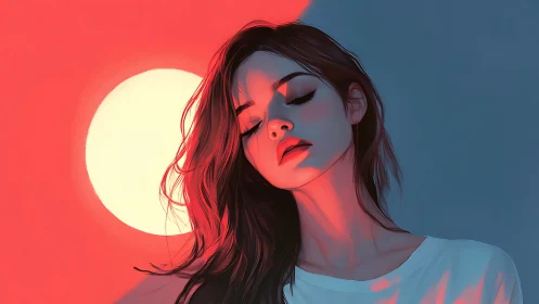 Soft glow between day and night on a quiet portrait.