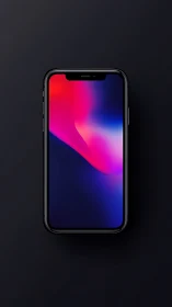 Modern smartphone displaying gradient display wallpaper with notch.