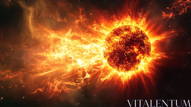 Solar stormball hurls molten music across the silent void