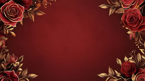 Deep red roses frame a warm space ready for kind words