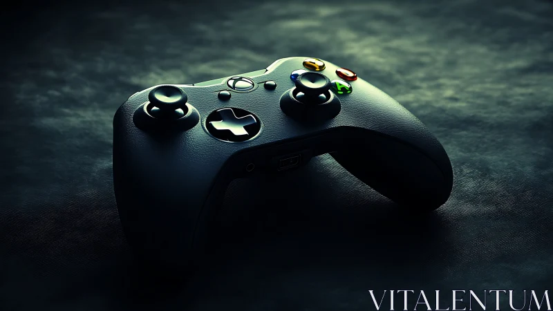 Xbox Controller with Metallic Highlights and Textured Grip Surface