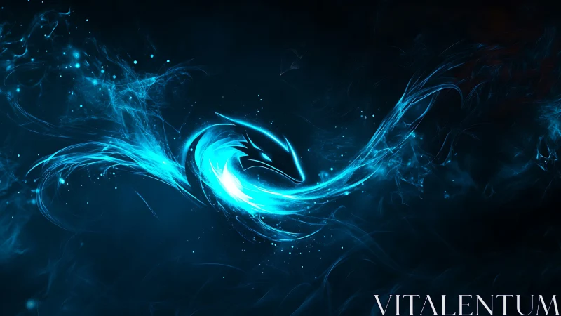 Luminous fox of starlit currents swirling through night.