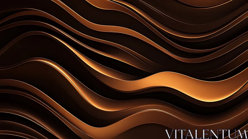 Parametric bronze wavefronts with high-gloss specular bands.