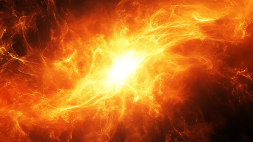 Radiant Explosion of Golden Energy and Light.