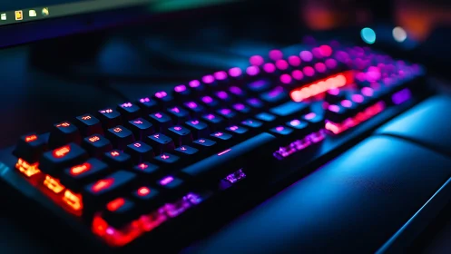 RGB mechanical gaming keyboard with vivid per-key backlighting