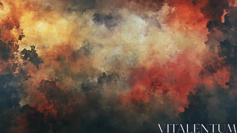 Storm-tossed nebula drifts through smoldering twilight clouds