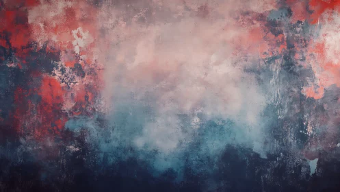 Nebula Mist Between Ember Red And Deep Ocean Blue.