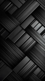 Bold black geometric weave celebrates clean modern texture