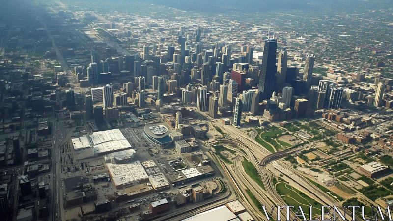 Sunlit skyscraper maze crowns a sprawling urban horizon.