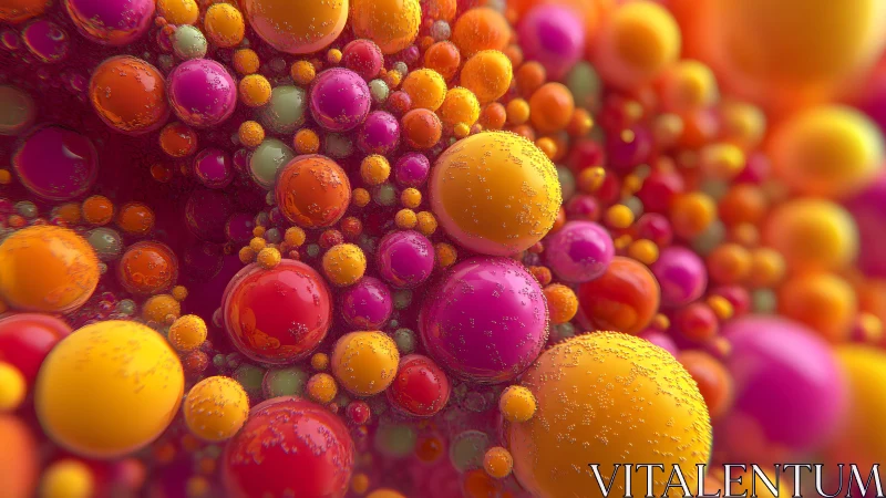 Multicolored spherical cluster in dense radial arrangement.