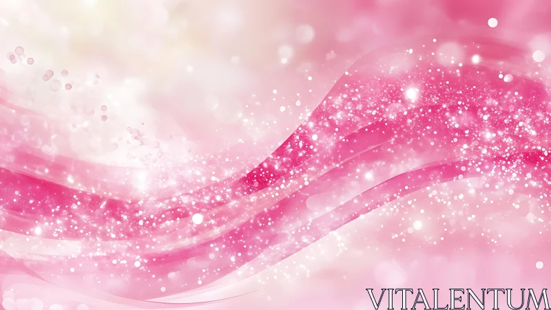 Shimmering Pink Abstract Background with Glittering Light Effects.