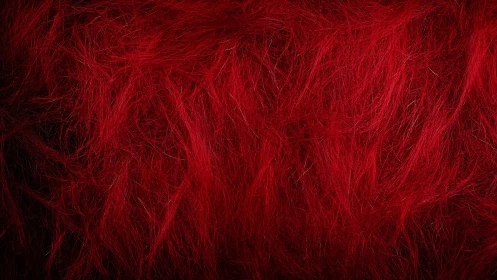 Vibrant red fur close-up texture in abstract modern style.