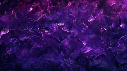 Velvety purple waves drift in a glowing abstract night haze