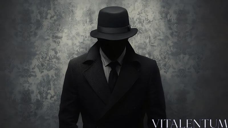 Shadowed stranger in a hat invites quiet curiosity.