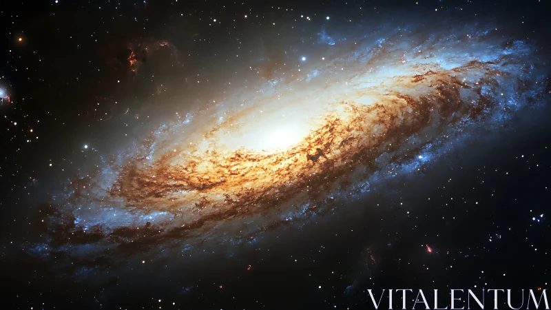 Glowing spiral galaxy swirling softly in a starry night sky.