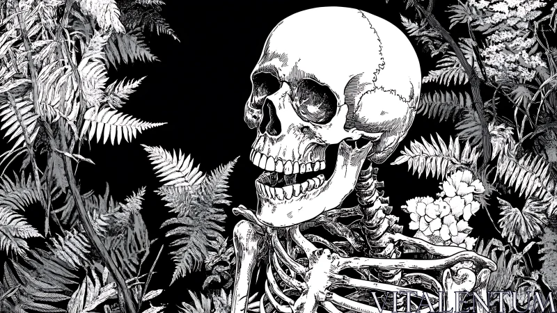 Laughing bones bask in a feral tangle of moonlit foliage.