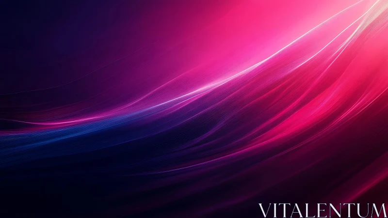Vibrant Abstract Light Waves in Pink and Purple Digital Art.