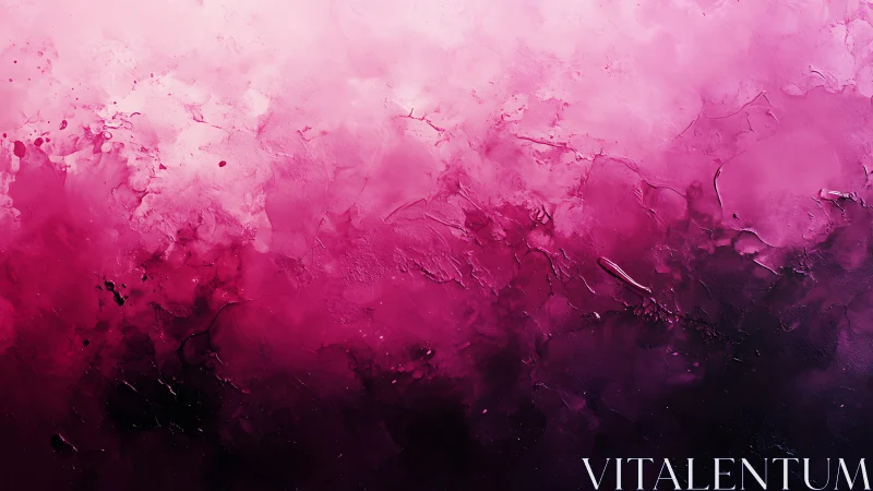 Crimson gradient abstraction with textured impasto depth.