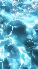 Liquid skylight ripples sketch bright constellations underwater