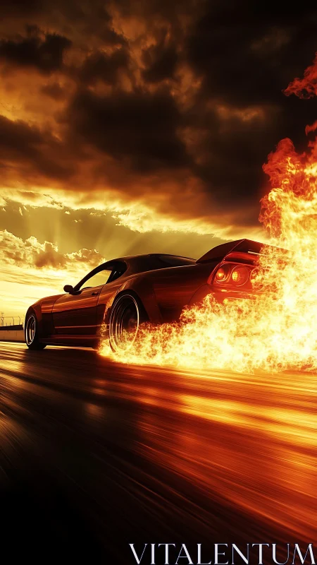 Red Hot Velocity: Chrome Muscle Ignites the Horizon.