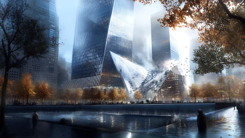 Architectural Futurism: Urban Waterfront District Rendered.