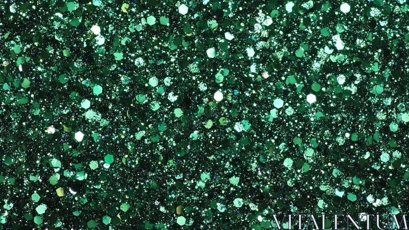 Emerald glitter texture shimmers with dense metallic sparkle.