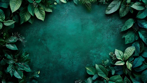 Emerald leaf frame inviting quiet moments of calm reflection.