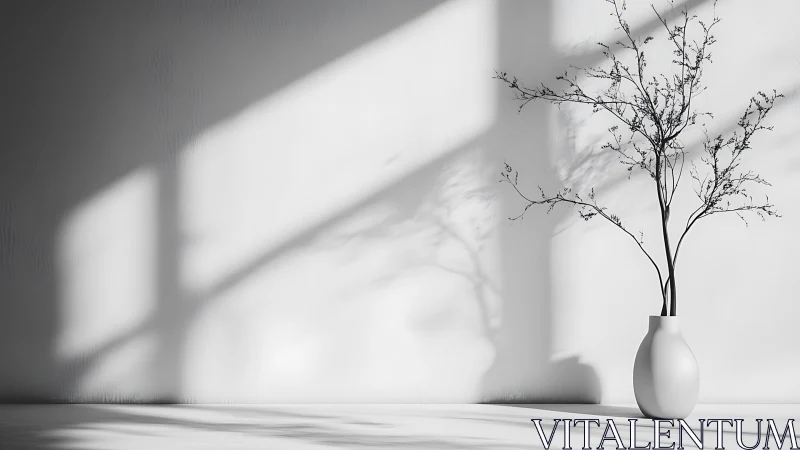 Gentle sunlight and a simple vase bring quiet calm home.