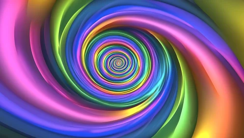 Colorful spiral daydream drawing you into a playful whirl.