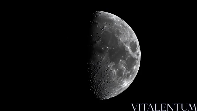 Half-lit lunar labyrinth under velvet cosmic silence.