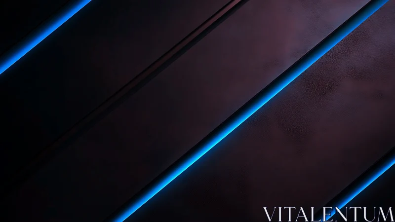 Diagonal neon blue lines cut through a dark tech surface