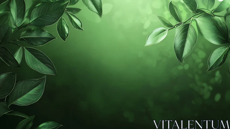 Lush green foliage frames a softly glowing bokeh background.