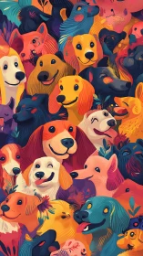 Chromatic canine topology with dense vectorial crowding.